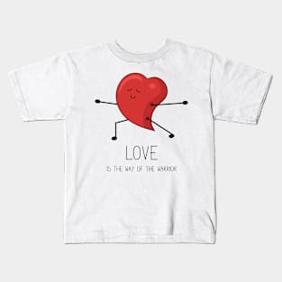 Love inspirational message with cartoon heart Kids T-Shirt